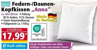 Norma Ortho-Vital Federn/Daunen Kopfkissen Anna Angebot