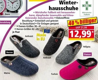 Norma Winterhausschuhe Angebot