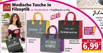 Norma CASA ROYALE Modische Tasche in Filzoptik Angebot