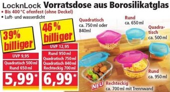 Norma LocknLock Vorratsdose aus Borosilikatglas Angebot