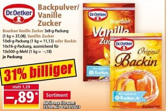 Norma Dr. Oetker Backpulver/ Vanille Zucker 3x8 g Packung Angebot