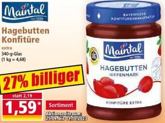 Norma Maintal Hagebutten Konfitüre 340-g-Glas Angebot