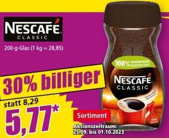 Norma NESCAFE CLASSIC 200 g Glas Angebot