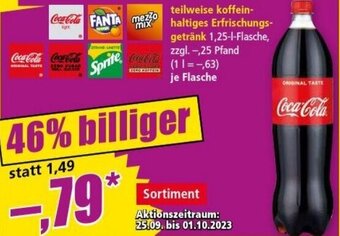 Norma Teilweise Koffeinhaltiges Erfrischungs-getränk 1,25 L Flasche Angebot