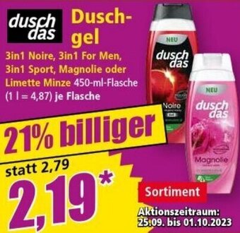 Norma duschdas Duschgel 450 ml Flasche Angebot