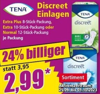 Norma ΤΕΝΑ Discreet Einlagen Angebot