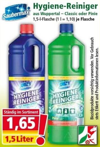 Norma Saubermax Hygiene-Reiniger 1,5 Liter Angebot