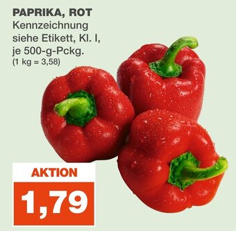 mein real PAPRIKA, ROT 500 g Pckg. Angebot