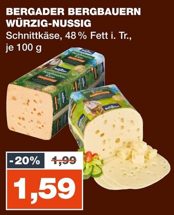 mein real BERGADER BERGBAUERN WÜRZIG-NUSSIG 100 g Angebot