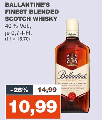 mein real BALLANTINE'S FINEST BLENDED SCOTCH WHISKY  0,7 l Fl. Angebot