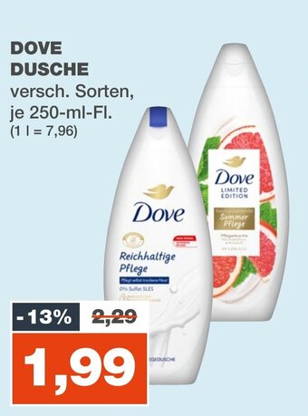 mein real DOVE DUSCHE 250 ml Fl. Angebot