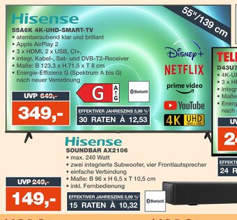 mein real Hisense 55A6K 4K-UHD-SMART-TV Angebot