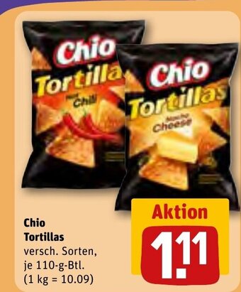 REWE Chio Tortillas versch. Sorten, je 110-g-Btl. Angebot