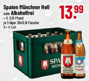 trinkgut Spaten Münchner Hell oder Alkoholfrei 20*500ml Angebot