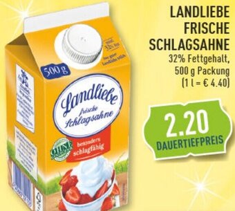 Marktkauf LANDLIEBE FRISCHE SCHLAGSAHNE 500 g Packung Angebot