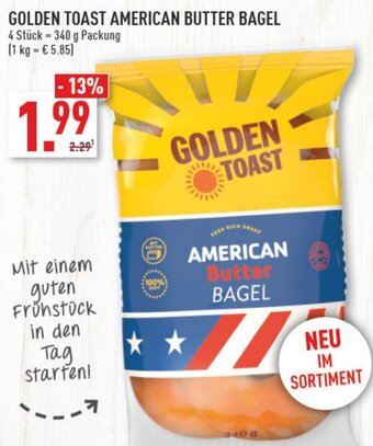 Marktkauf GOLDEN TOAST AMERICAN BUTTER BAGEL 340 g Packung Angebot