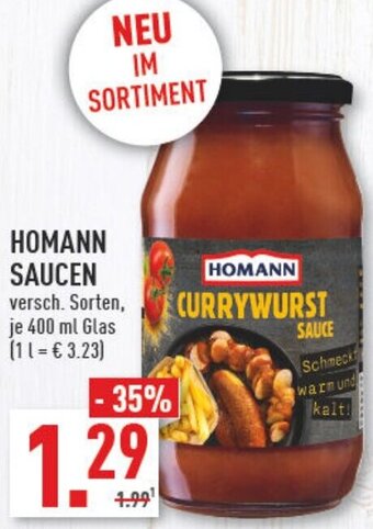 Marktkauf HOMANN SAUCEN 400 ml Glas Angebot