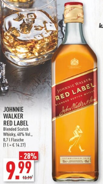 Marktkauf JOHNNIE WALKER RED LABEL 0,7 L Flasche Angebot
