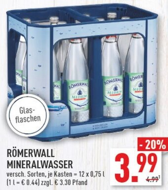 Marktkauf RÖMERWALL MINERALWASSER 12x0,75 L Angebot