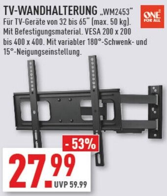 Marktkauf ONE FOR ALL TV-WANDHALTERUNG WM2453 Angebot