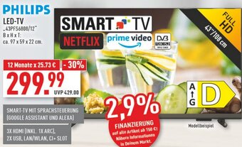 Marktkauf PHILIPS LED-TV 43PFS6808/12 Angebot
