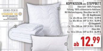 Marktkauf KOPFKISSEN oder STEPPBETT Angebot