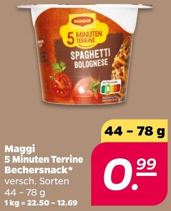 NETTO Maggi 5 Minuten Terrine Bechersnack 44 - 78 g Angebot