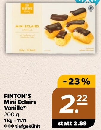 NETTO FINTON'S Mini Eclairs Vanille 200 g Angebot
