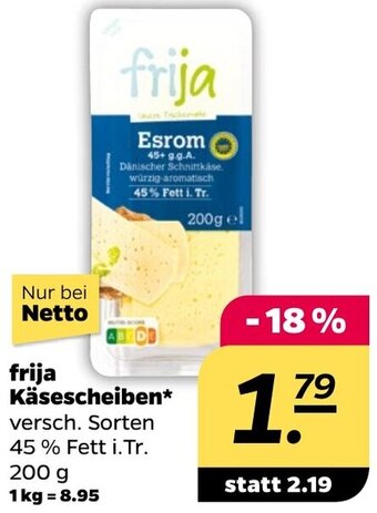 NETTO frija Käsescheiben 200 g Angebot