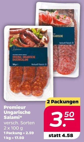NETTO Premieur Ungarische Salami 2 x 100 g Angebot