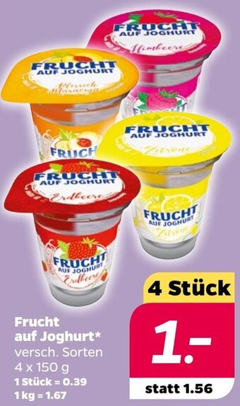 NETTO Frucht auf Joghurt 4 x 150 g Angebot