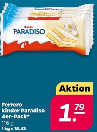 NETTO Ferrero kinder Paradiso 4er-Pack 116 g Angebot