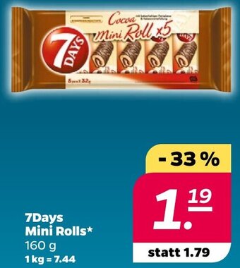 NETTO 7 Days Mini Rolls 160 g Angebot