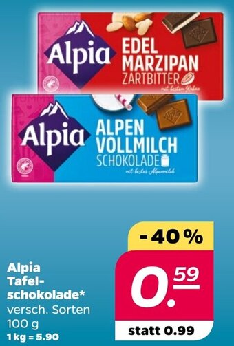 NETTO Alpia Tafelschokolade 100 g Angebot