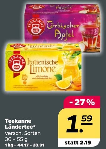 NETTO Teekanne Ländertee 36-55 g Angebot