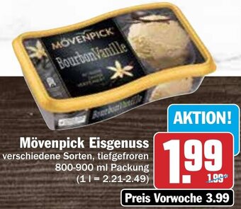 Hit Mövenpick Eisgenuss 800-900 ml Packung Angebot