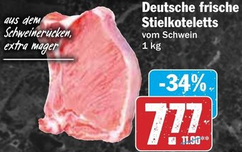 Hit Deutsche frische Stielkoteletts 1 kg Angebot