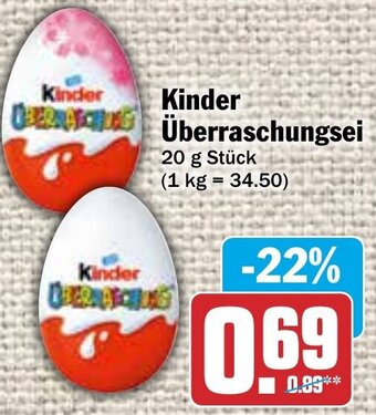 Hit Kinder Überraschungsei 20 g Stück Angebot