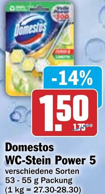 Hit Domestos WC-Stein Power 5, 53-55 g Packung Angebot