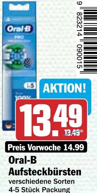 Hit Oral-B Aufsteckbürsten 4-5 Stück Packung Angebot