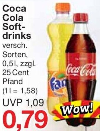 Jawoll Coca Cola Softdrinks 0,5 L Angebot