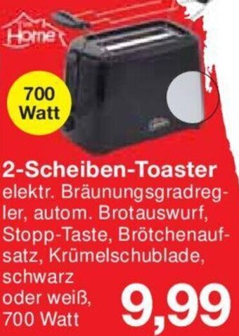 Jawoll Tim Home 2-Scheiben Toaster 700 Watt Angebot