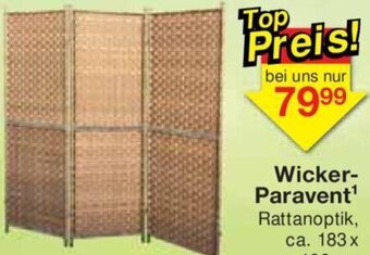 Jawoll Wicker Paravent Angebot