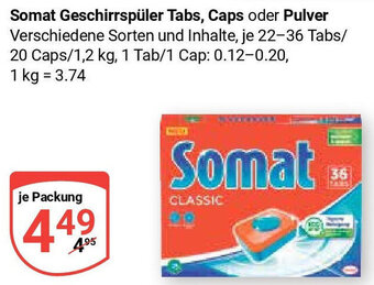 Globus Somat Geschirrspüler Tabs, Caps oder Pulver Angebot
