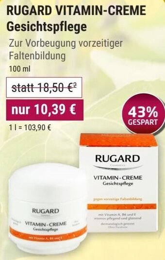 Sabelus XXL RUGARD VITAMIN-CREME Gesichtspflege 100 ml Angebot