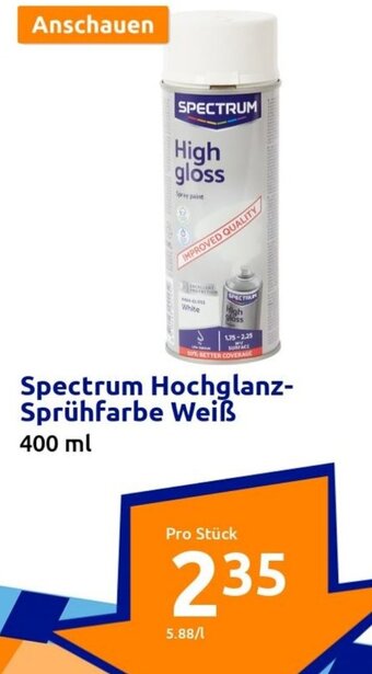 Action Spectrum Hochglanz-Sprühfarbe Weiß 400 ml Angebot