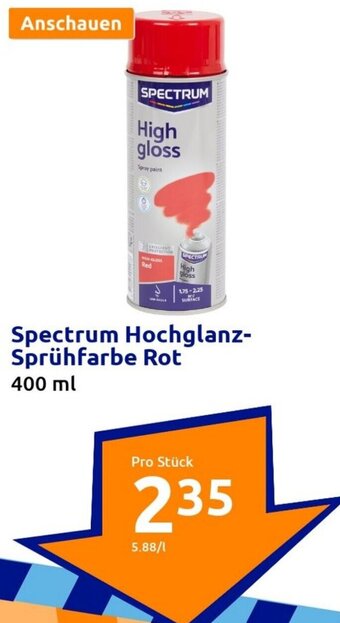 Action Spectrum Hochglanz-Sprühfarbe Rot 400 ml Angebot