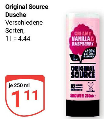 Globus Original Source Dusche 250 ml Angebot