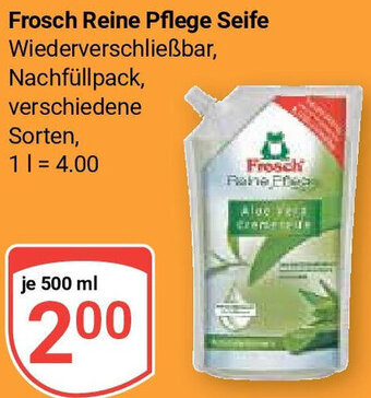 Globus Frosch Reine Pflege Seife 500 ml Angebot
