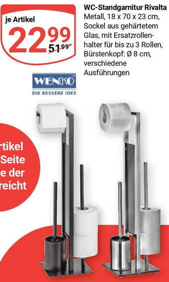 Globus WENKO WC-Standgarnitur Rivalta Angebot